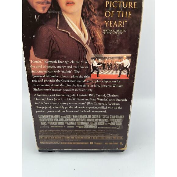Hamlet VHS 2 Tape Shakespeare New Kate Winslet Billy Crystal Robin Williams - Picture 3 of 6